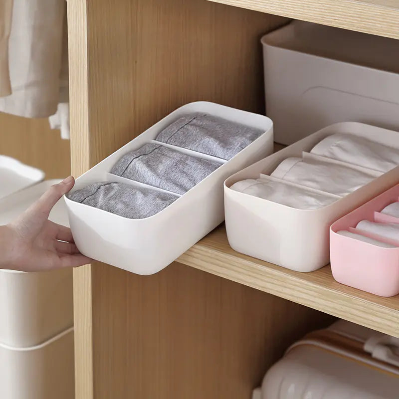 Stackable Plastic Drawer Organizer for Socks and Underwear