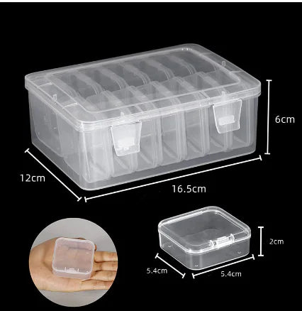 12 Pack Clear Plastic Storage Box Organizer Set