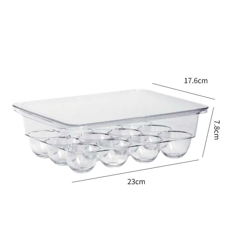 Plastic Egg Crisper Box - Transparent Refrigerator Drawer