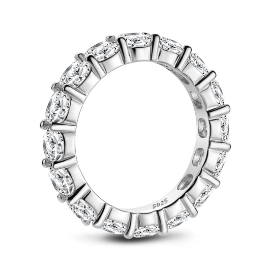 Cushion Cut Silver S925 Daily Anniversary Engagement Full Eternity Ring