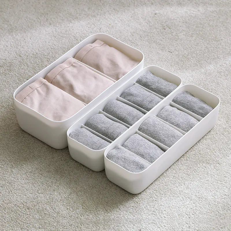 Stackable Plastic Drawer Organizer for Socks and Underwear