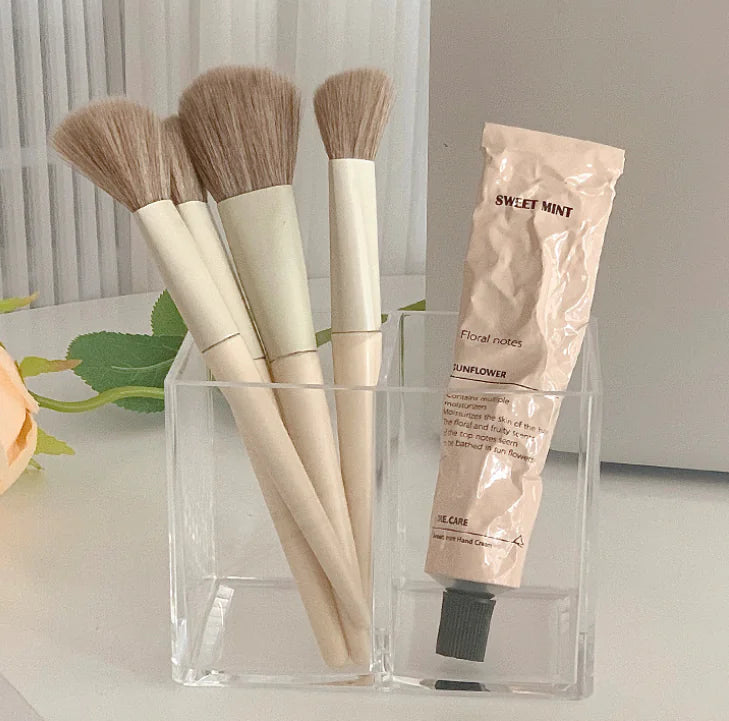 Clear Makeup Brush Holder and Cosmetic Organizer Box