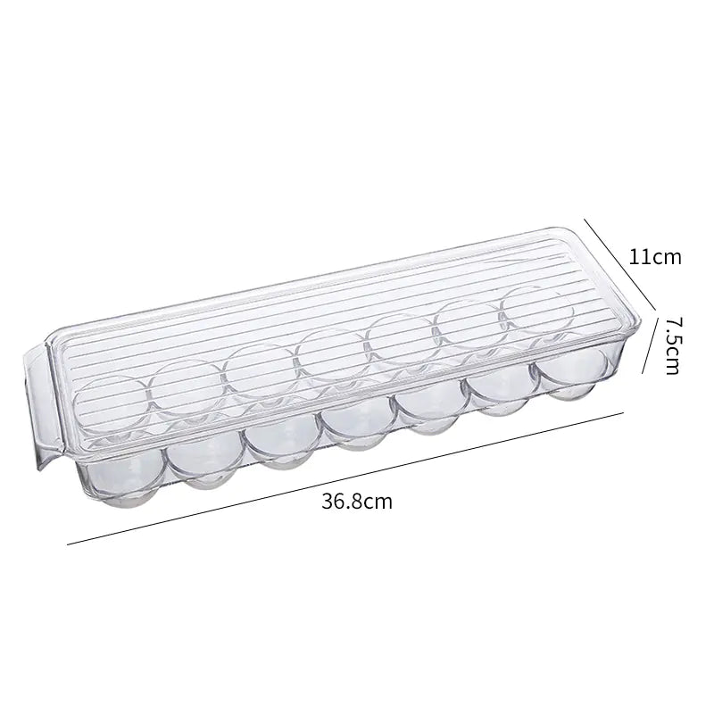 Plastic Egg Crisper Box - Transparent Refrigerator Drawer
