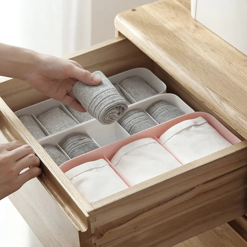 Stackable Plastic Drawer Organizer for Socks and Underwear