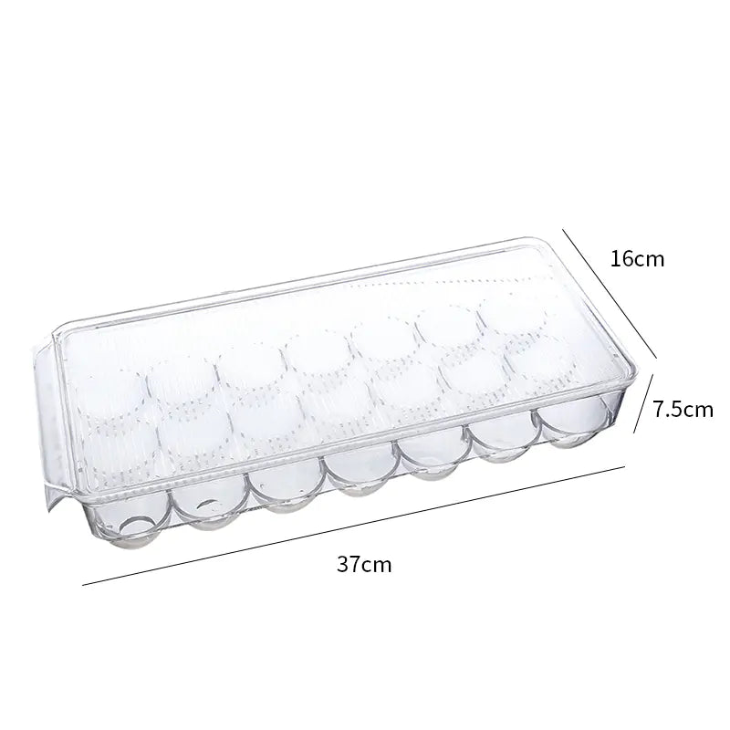 Plastic Egg Crisper Box - Transparent Refrigerator Drawer